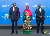 Presidential Adviser on National Resilience and Emergency Preparedness, Ernest Brogya Genfi (L)