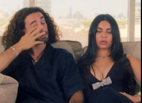 Marc Cucurella (L) with his wife, Claudia (R)