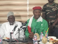 Bernard Mornarh with the Amir of the Ahmadiyya Muslim Mission in Accra