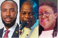 L-R: Kwabena Adu-Boahene, Rev Dr Stephen Yenusom Wengam and Mildred Donkor