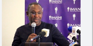 Vice President of IMANI Africa, Kofi Bentil, speaking during an event