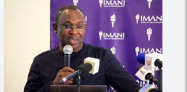 Vice President of IMANI Africa, Kofi Bentil, speaking during an event