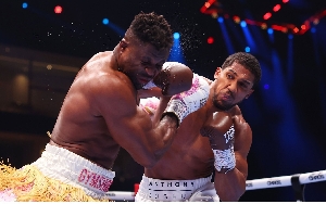 Joshua defeated Cameroonian Francis Ngannou in the second round