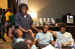 Ghana legend Sulley Ali Muntari at Black Stars camp