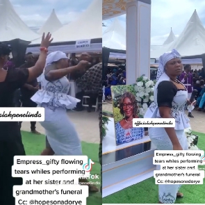 Empress Gifty acting unusual at relatives funeral