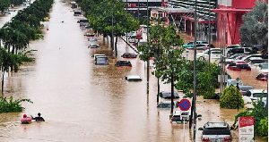 Flood submerged some parts of Accra after rainfall
