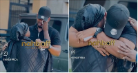 James Gardiner is seen shedding tears at the residence of the late Beverly Afaglo