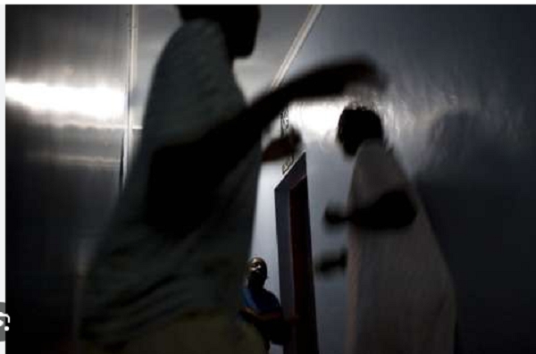 The viral video clip shows several men sexually assaulting a woman in turns (file photo)