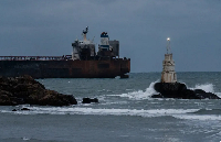 The Kairos oil tanker, linked to Russia's shadow fleet, off Bulgaria
