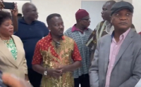 Hearts of Oak board members inspecting the newly built club house