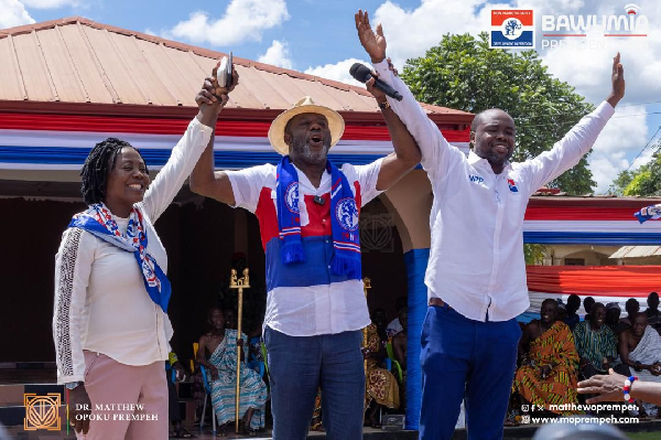 Ama Sey, former NPP MP for Akwatia campaigning for Dr. Bawumia