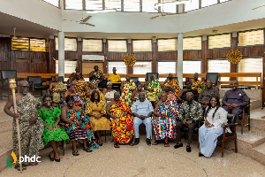 Dr. Toni Aubynn (M) with the Western Regional House of Chiefs