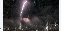 Image of heavy rain with lightning