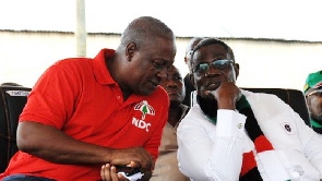 President Mahama with late John Evans Atta-Mills