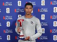Jude Bellingham was presented Player of the Match award after the Three Lions' 0-0 draw with Ghana