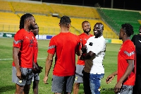 Stephen Appiah with some Black Stars players