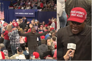 Wisdom Atta Kumah at President Donald Trump's rally Wisdom Atta Kumah at President Donald Trump's rally