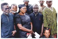 A photo of some relatives of the 44 Ghanaians killed in The Gambia