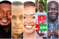 All but one of the faces of the candidates in the Ejisu race
