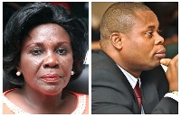 Cecilia Dapaah, former sanitation and water resources minister and Franklin Cudjoe