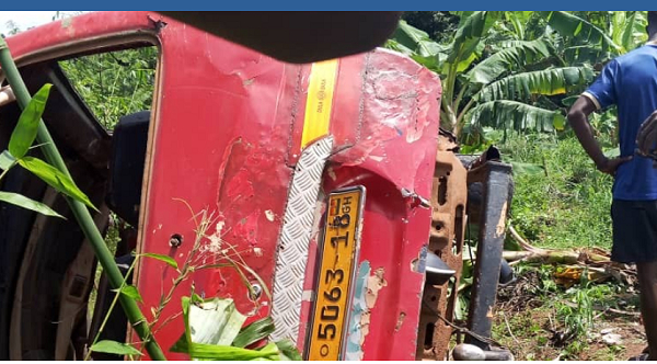 A passenger seated in front allegedly applied the brake, causing the vehicle to somersault