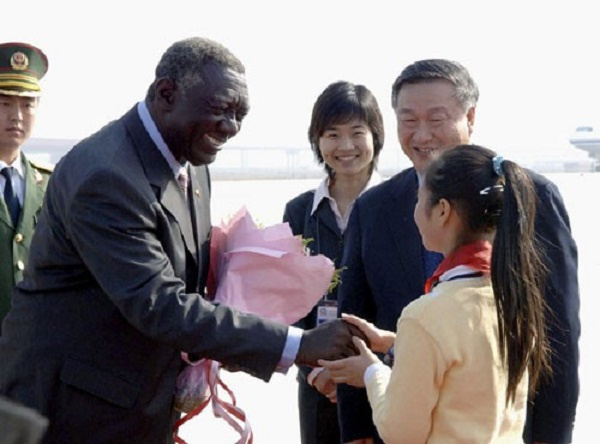 The moment John Kufuor arrived in China for a FOCAC Summit in 2006