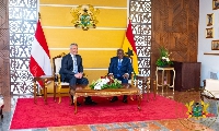 President Nana Akufo-Addo and Chancellor of Austria Karl Nehammer