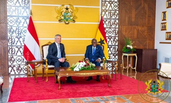 President Nana Akufo-Addo and Chancellor of Austria Karl Nehammer