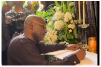 Dr Mahamudu Bawumia signing the book of condolence