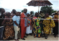 The commissioning of the market for traders at Dumusua