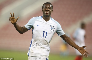 Nketiah has scored five goals in two matches for England's U19 team