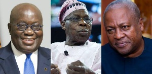 President Akufo-Addo, Olusegun Obasanjo and John Dramani Mahama