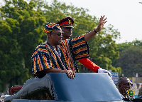 President Mahama was dressed in a locally made Batakari outfit popularly known as fugu