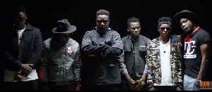 Sarkodie and other artistes featured in the video clip