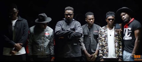 Sarkodie and other artistes featured in the video clip