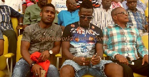 Gyan was at the stadium to support Kotoko