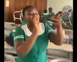 Nursing trainee students rejoicing after receiving their allowance arrears