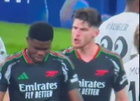Declan Rice shouting at Partey [L]
