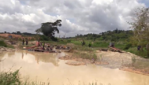 File photo of a galamsey site