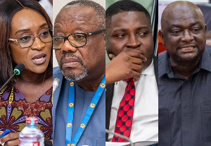 L-R: Abena Osei Asare, Atta-Mills, Edem Agbana and Opoku Ansah