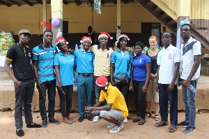 NABA Life team members in a group photograph after a donation