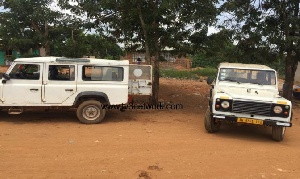 Land Rovers ply Kotokuom as taxi cabs