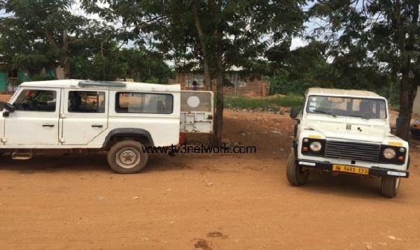 Land Rovers ply Kotokuom as taxi cabs