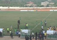 The game between Elmina Sharks and Medeama was cancelled due to an attack on the referee