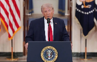 Donald Trump on Wednesday tok say di military don nearly accomplish dia goals for Iran