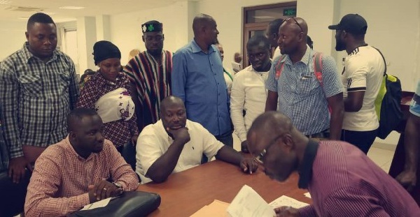 George Opare Addo submitted his forms on Tuesday at the party