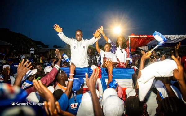 Samuel Abu Jinapor campaigning in Damango