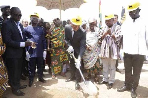 MrGuido Brusco, Eni Executive Vice President, Sub Saharan Africa Cutting The Sod For The Project