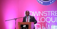 CEO of NPA, Hassan Tampuli addressing the audience at the National Petroleum Downstream Colloquium