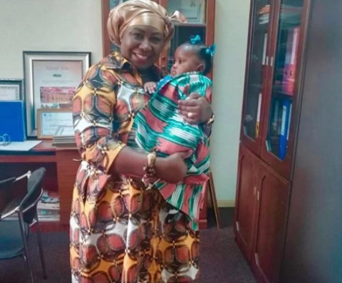 Gifty Anti and her adorable daughter